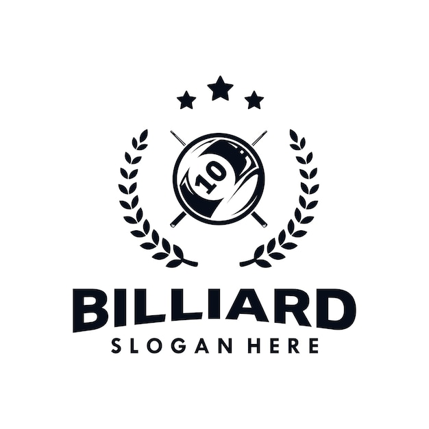 Vector billiard logo design vector illustration