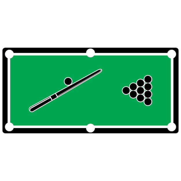 Billiard logo icon vector illustration template design