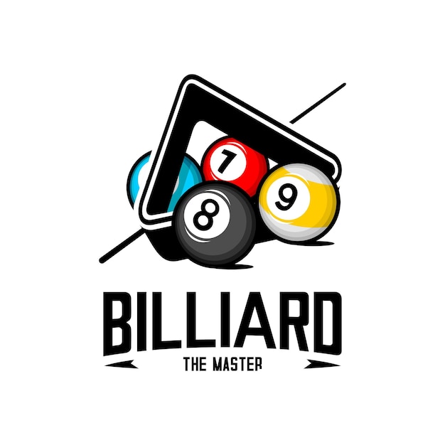 Billiard logo with the title'billiard the master '