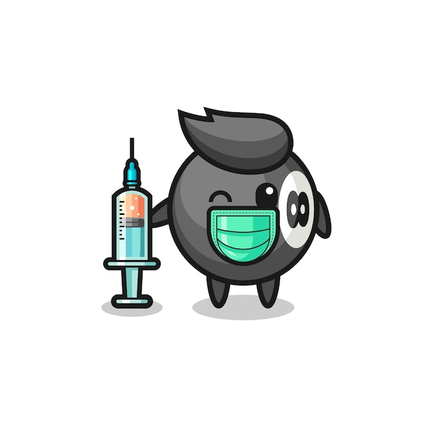 Billiard mascot as vaccinator