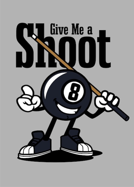 Vector billiard mascot