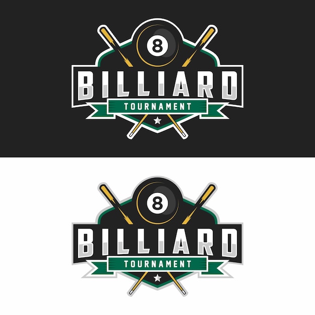 Billiard Sports Team Club Logo Championship Tournament Template Vector