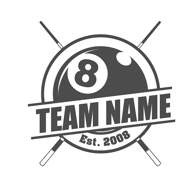 Billiard team logo template