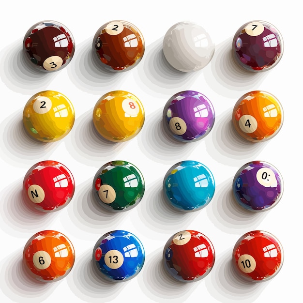 Vector billiards accessories