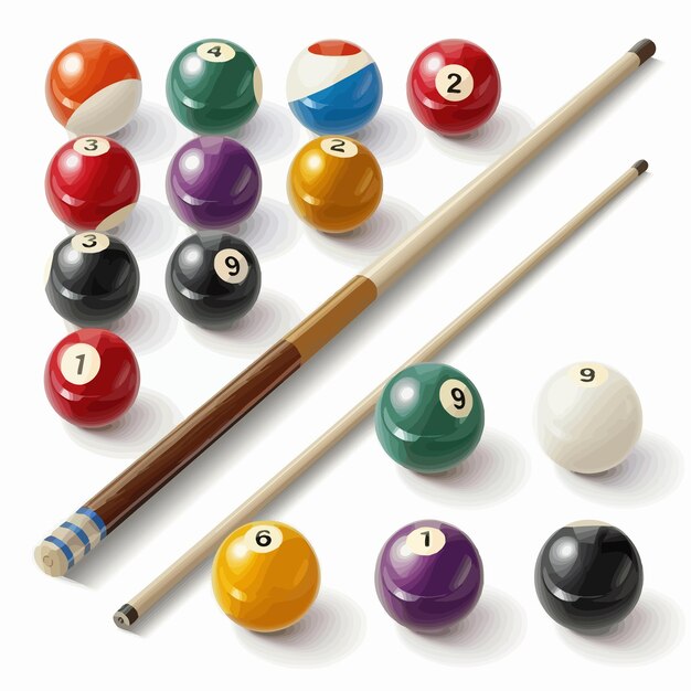 Vector billiards accessories