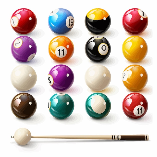 Vector billiards accessories