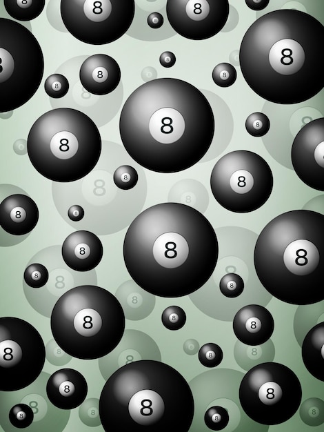 Vector billiards balls background