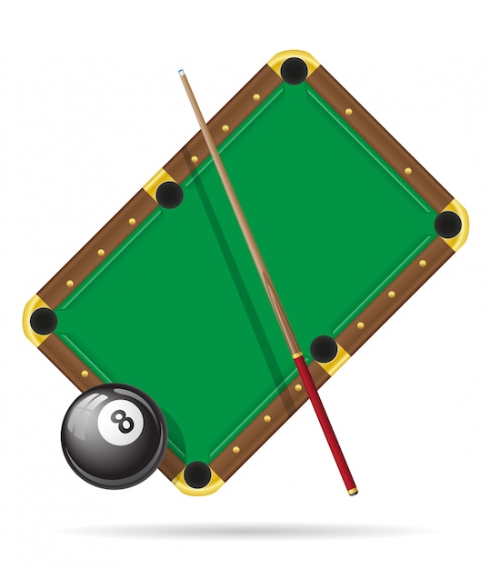 Billiards pool table vector illustration