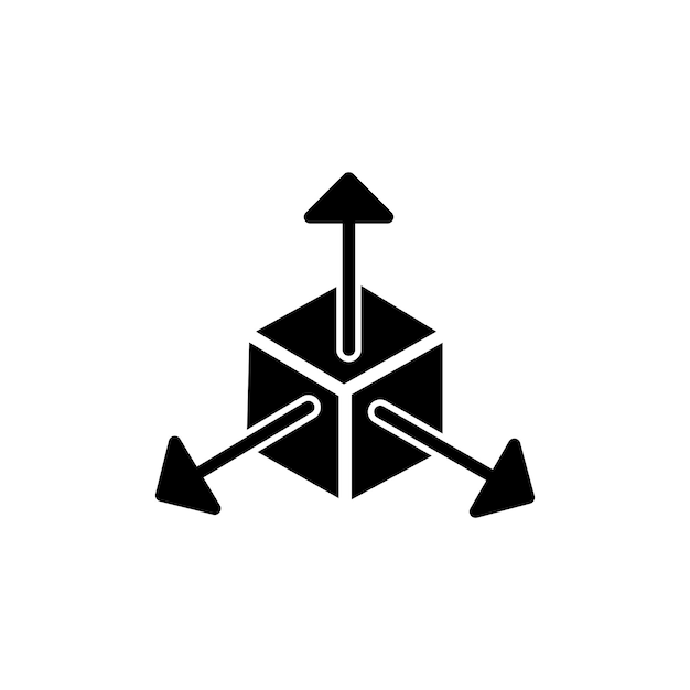 bim icon set 3d model vector symbol building dimension square cube sign