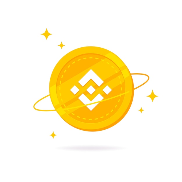 Binance Coin BNB flat icon isolated on white background