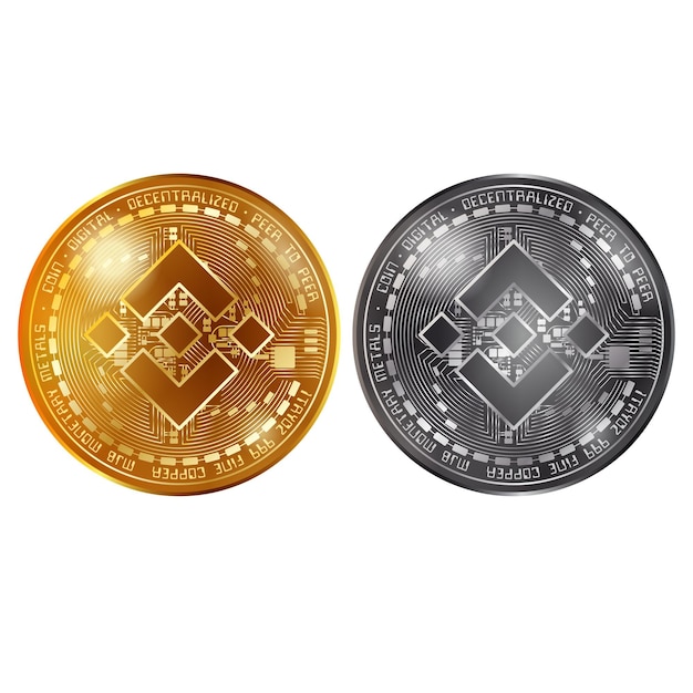 Binance monete d'oro e d'argento