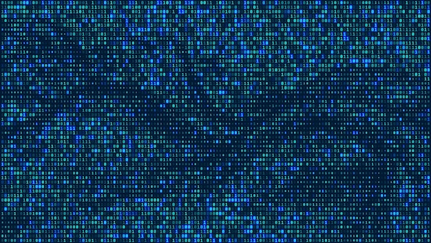 Binary code achtergrond achtergrond van binaire code met cijfers 1 en 0 Digitale binaire gegevens en streaming digitale code Codering Software Programmering code technologie achtergrond Vector illustratie