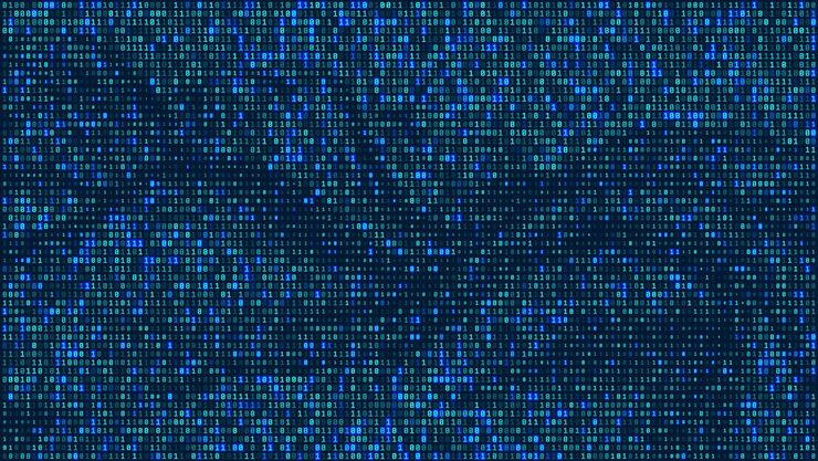 Vector binary code background background of binary code with digits 1 and 0 digital binary data and streaming digital code coding software programming code technology background vector illustration