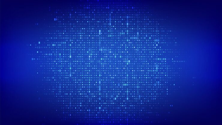 Vector binary code background background of binary code with digits 1 and 0 digital binary data and streaming digital code coding software programming code technology background vector illustration