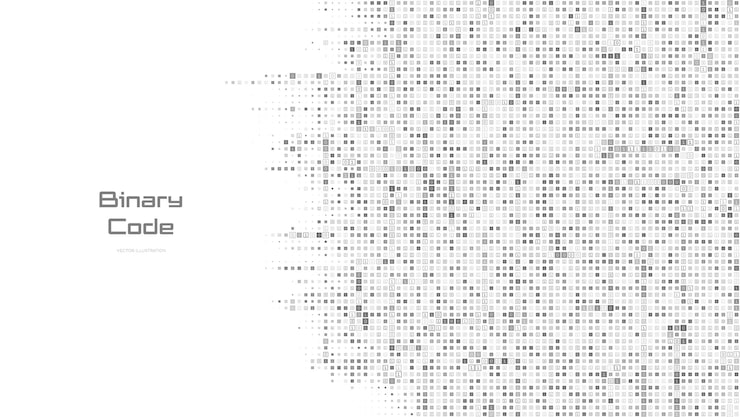 Vector binary code background background of binary code with digits 1 and 0 digital binary data and streaming digital code coding software programming code technology background vector illustration