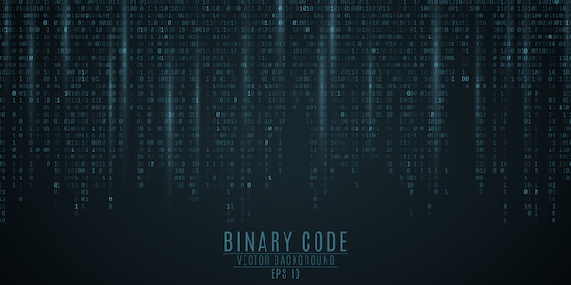 Vector binary code background.