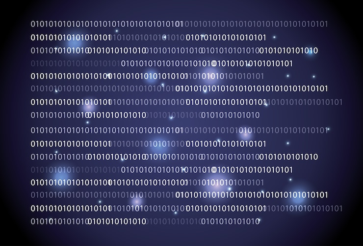 Vector binary code background