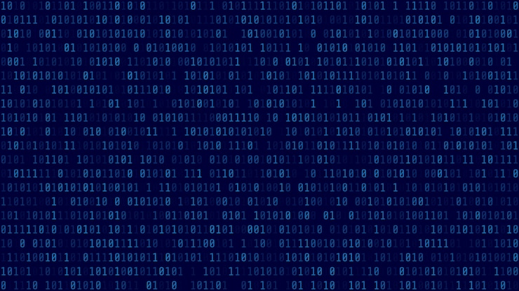 Vector binary code background. 