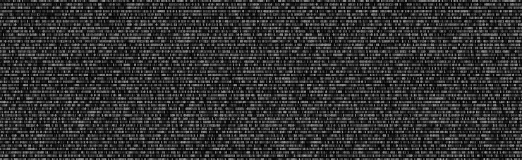 Vector binary code black and white background with two binary digits 0 and 1 on black background algorithm