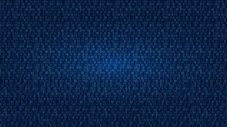 Vector binary code computer data background number matrix hack cyber security screen software encode digital futuristic backdrop one and zero encryption coding vector pattern texture