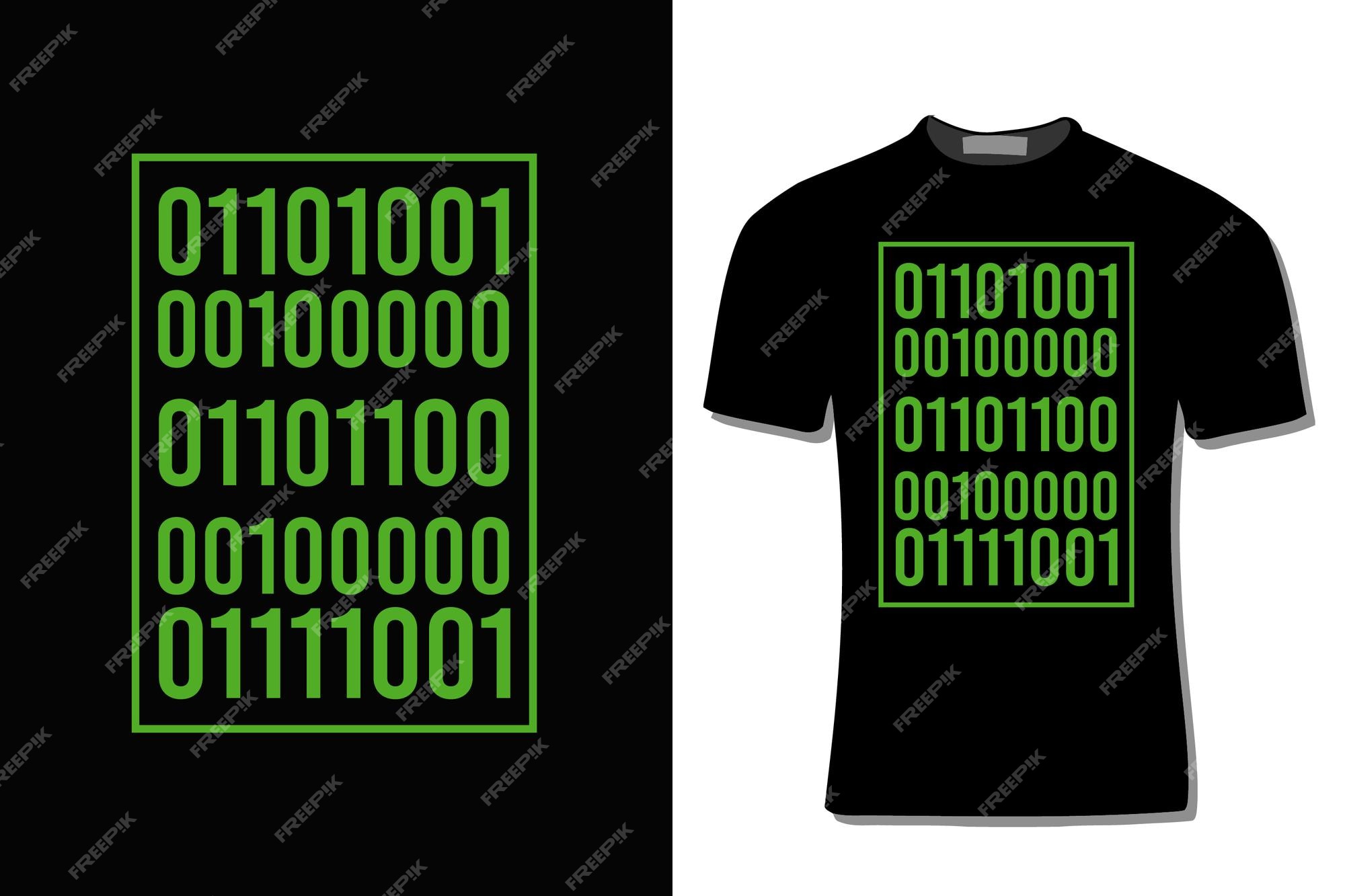 Premium Vector | Binary code computer programmer t shirt design