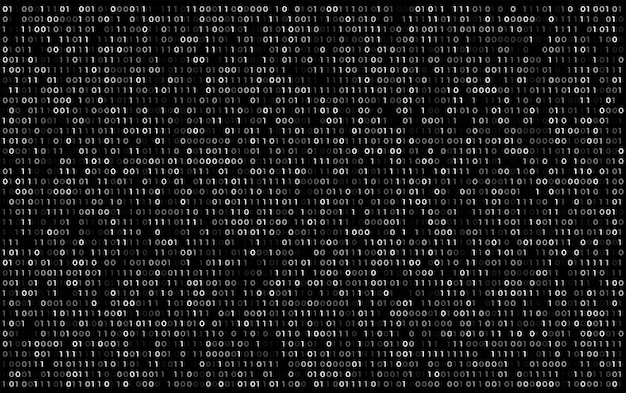 Binary Code Data Stream Abstract Digital Flow and Matrix Visualization Background Futuristic Cyber Network Programming and Technology Concept for Science and Innovation
