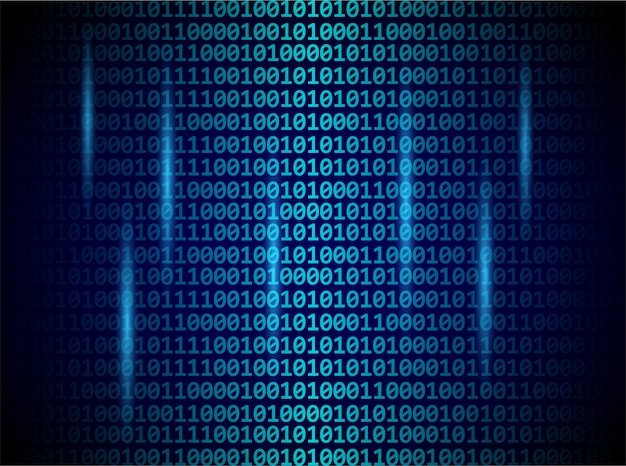 Binary code digital numbers