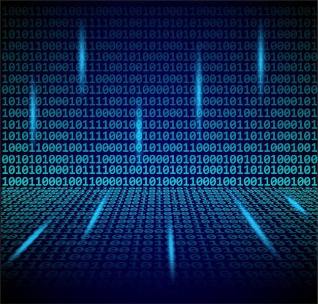 Binary code digital numbers