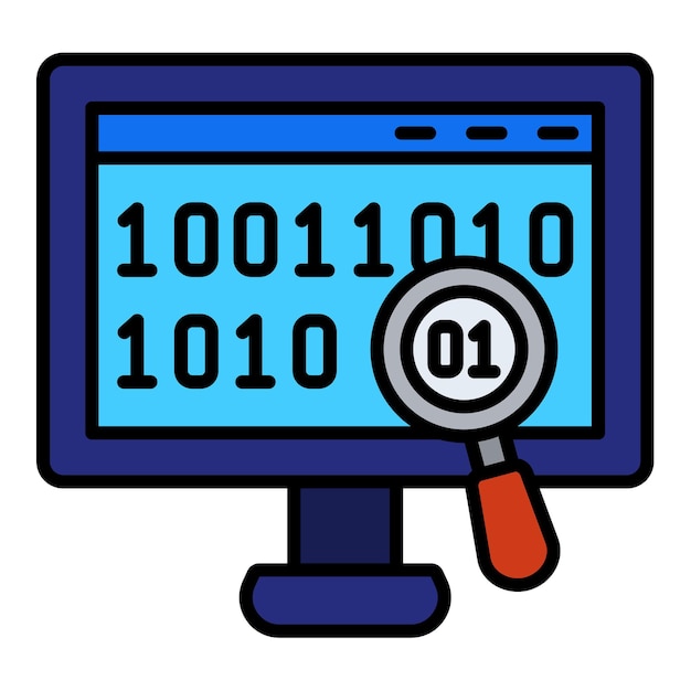 Premium Vector | Binary code Icon