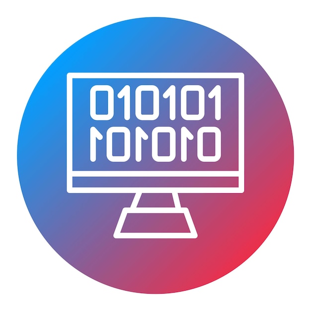 Binary Code icoon vector afbeelding Kan worden gebruikt voor Robotica