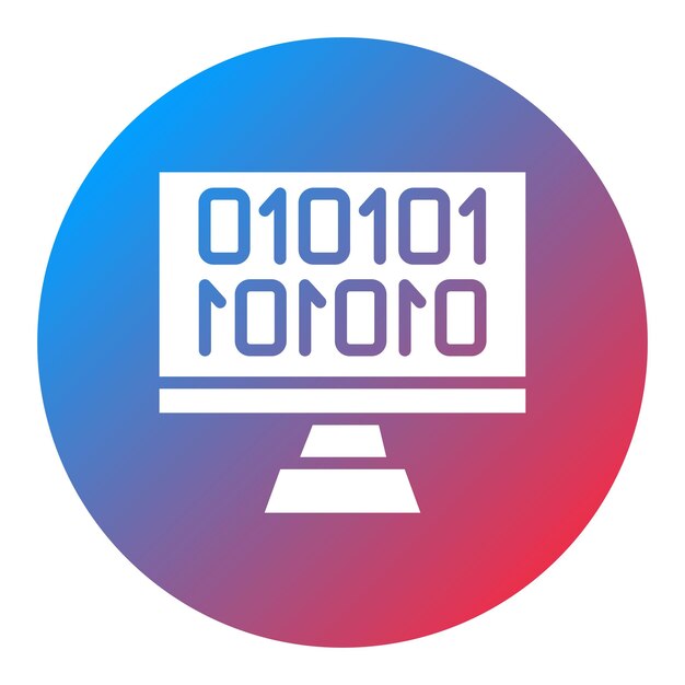 Binary Code icoon vector afbeelding Kan worden gebruikt voor Robotica