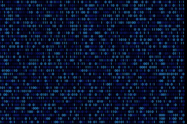 Binary Code Matrix Binary words vector achtergrond Tech data analyse vector achtergrond