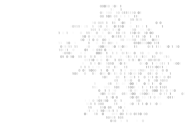 Vector 二進制代碼矩陣 二進制單詞向量背景 技術數據分析向量背景