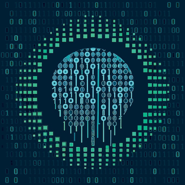 Binary code patroon digitale technologie achtergrond abstracte matrix programmering computer code