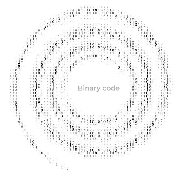 binary code spiral abstract digital background with data flow made of zero and one digits symbol of information technology coding artificial intelligence and virtual cyberspace network