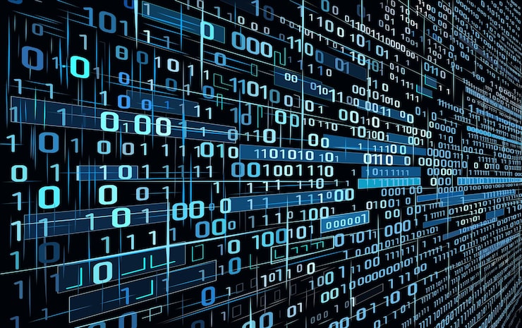 Vector binary code vector background binary zero and one futuristic background for website programming