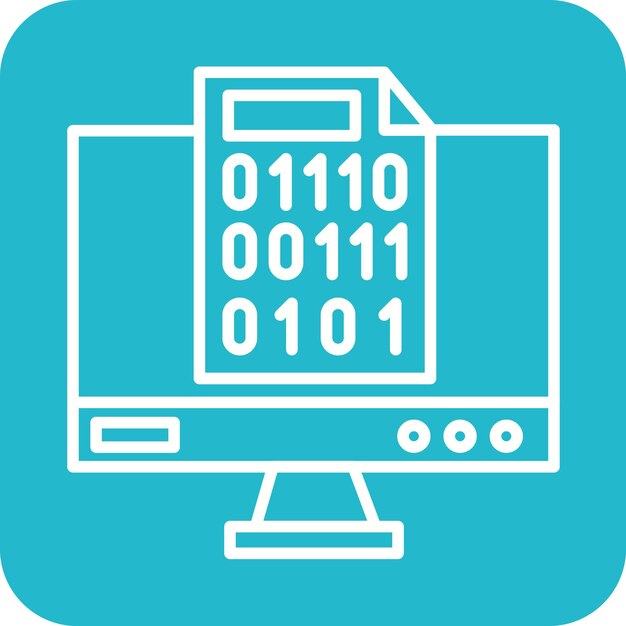Binary Code vector icon Can be used for Coding and Development iconset