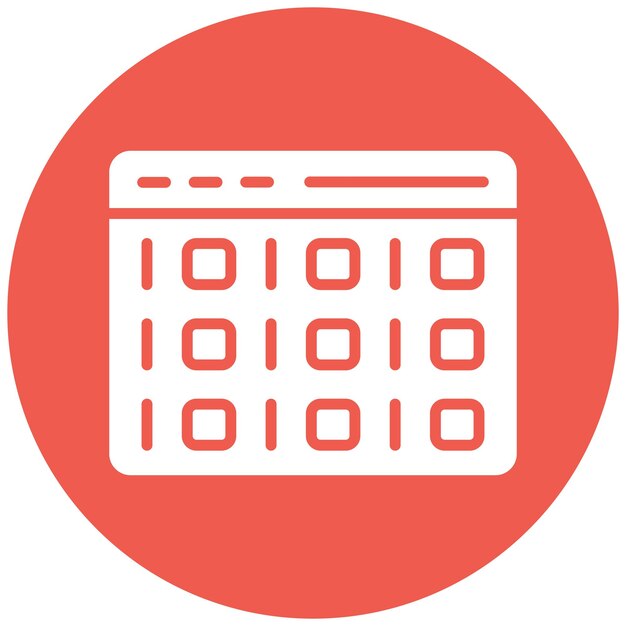 Binary Code Vector Icon Design Illustratie