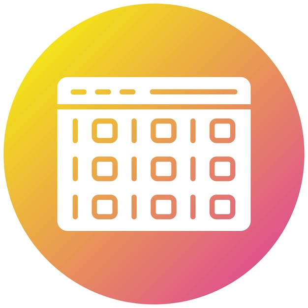 Binary Code Vector Icon Design Illustratie