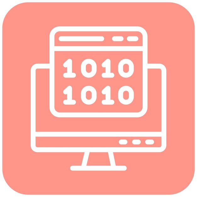 Binary code Vector Icon Design Illustratie
