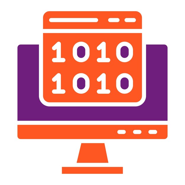 Binary code Vector Icon Design Illustratie