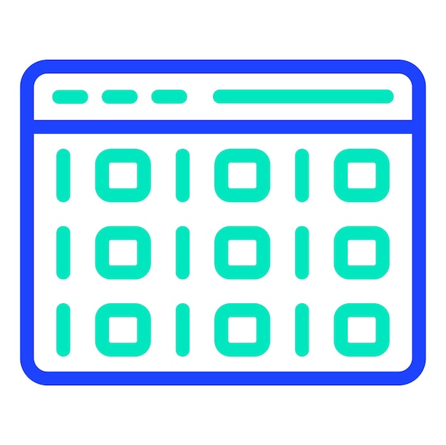 Binary Code Vector Icon Design Illustratie