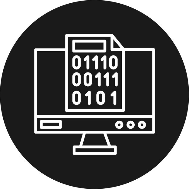 Binary Code vector icoon Kan worden gebruikt voor Codering en Ontwikkeling iconen