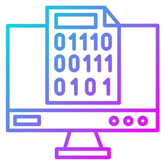Binary Code vector icoon Kan worden gebruikt voor Codering en Ontwikkeling iconen