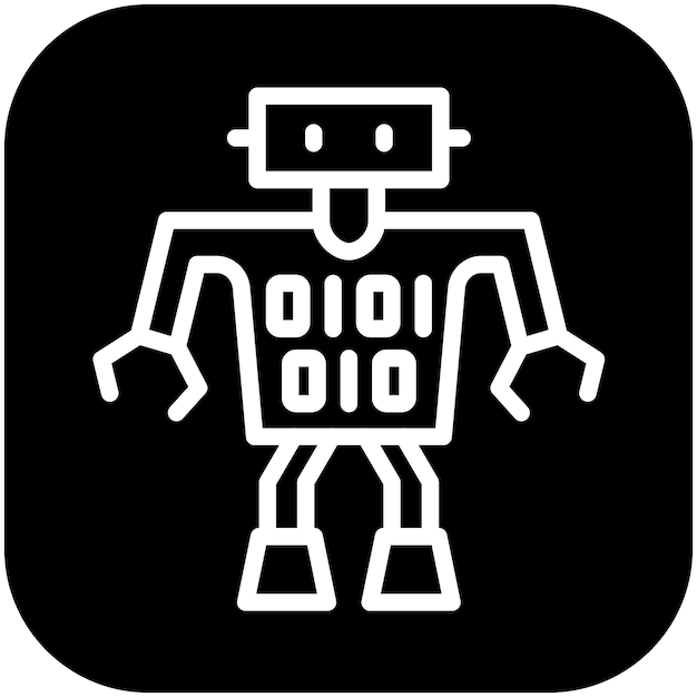 Binary Code vector icoontje illustratie van Robotics icoonset