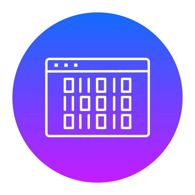 Binary Code Vector Illustration