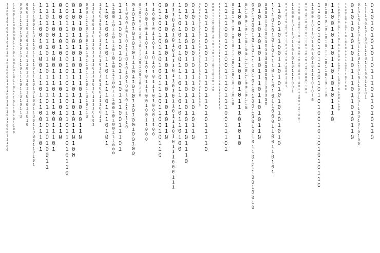 Vector binary code zero one abstract matrix white background with binary computer code