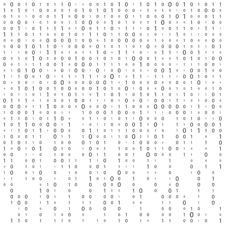 Vector binary code zero one matrix banner vizerunok trellis binary computer code