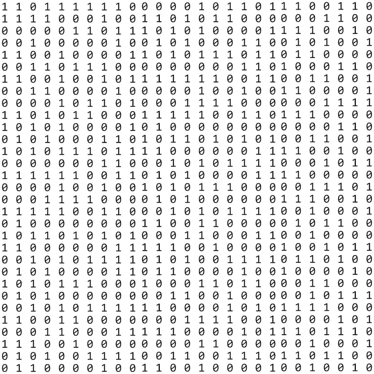 Vector binary code zero one matrix white background abstract matrix background binary computer code