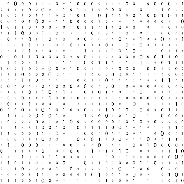 Binary code zero one matrix white background banner pattern wallpaper